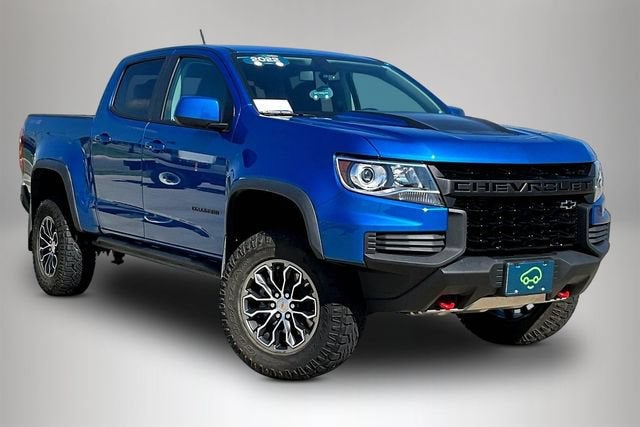 2022 Chevrolet Colorado ZR2 in Bright Blue Metallic — front three-quarter view