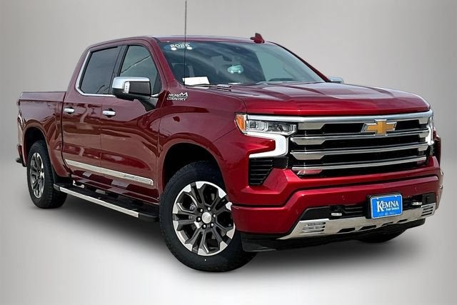 2025 Chevrolet Silverado 1500 High Country in Radiant Red Tintcoat — front three-quarter view