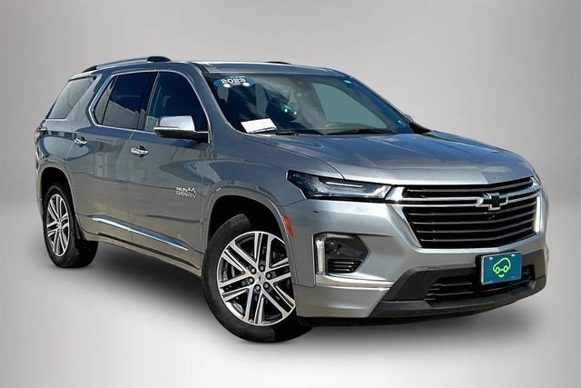 2023 Chevrolet Traverse High Country in Sterling Gray Metallic — front three-quarter view