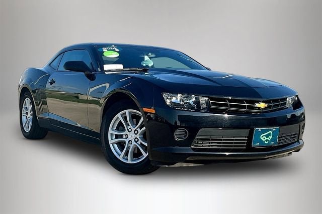 2014 Chevrolet Camaro LS in Black — front three-quarter view
