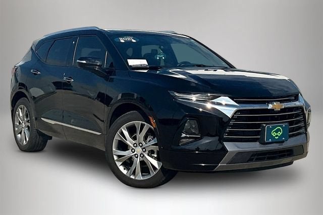 2021 Chevrolet Blazer Premier in Black — front three-quarter view