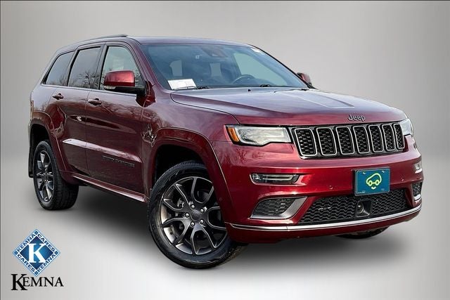 2020 Jeep Grand Cherokee High Altitude 4x4 in Red — front three-quarter view