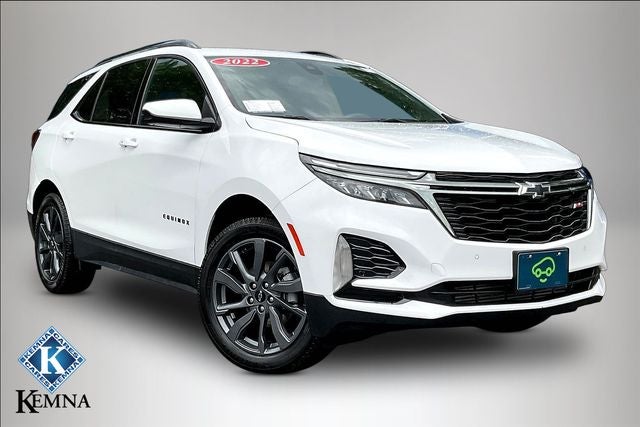 2022 Chevrolet Equinox AWD RS in Summit White — front three-quarter view