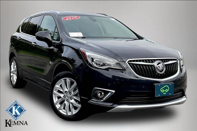 2020 Buick Envision AWD Premium I in Dark Moon Blue Metallic — front three-quarter view